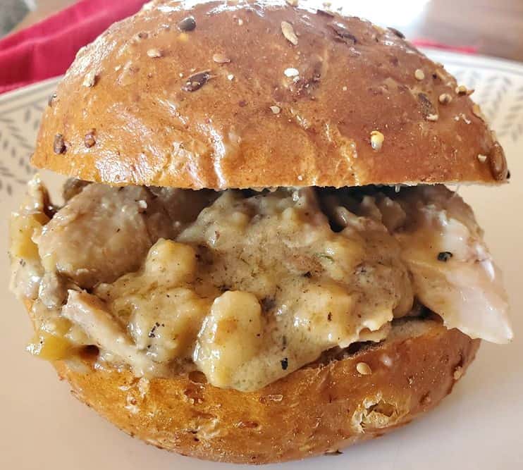 Leftover Turkey Sandwich with Gravy