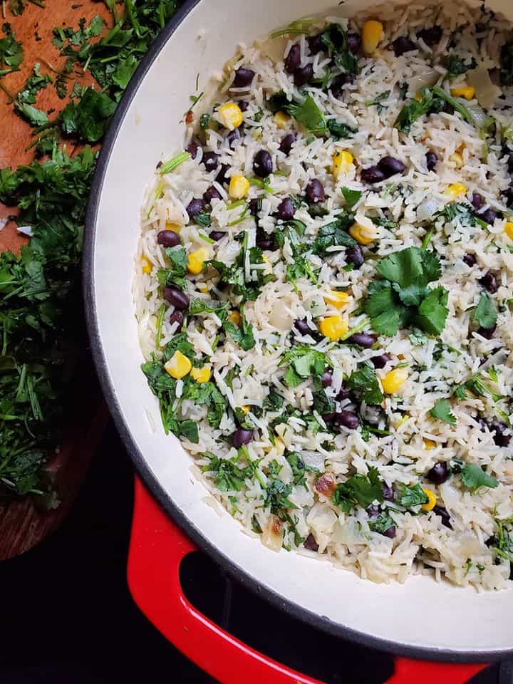 Cilantro Lime Rice with Black Beans