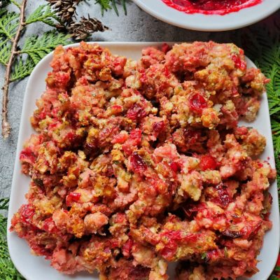 Stove Top stuffing with Cranberry Sauce