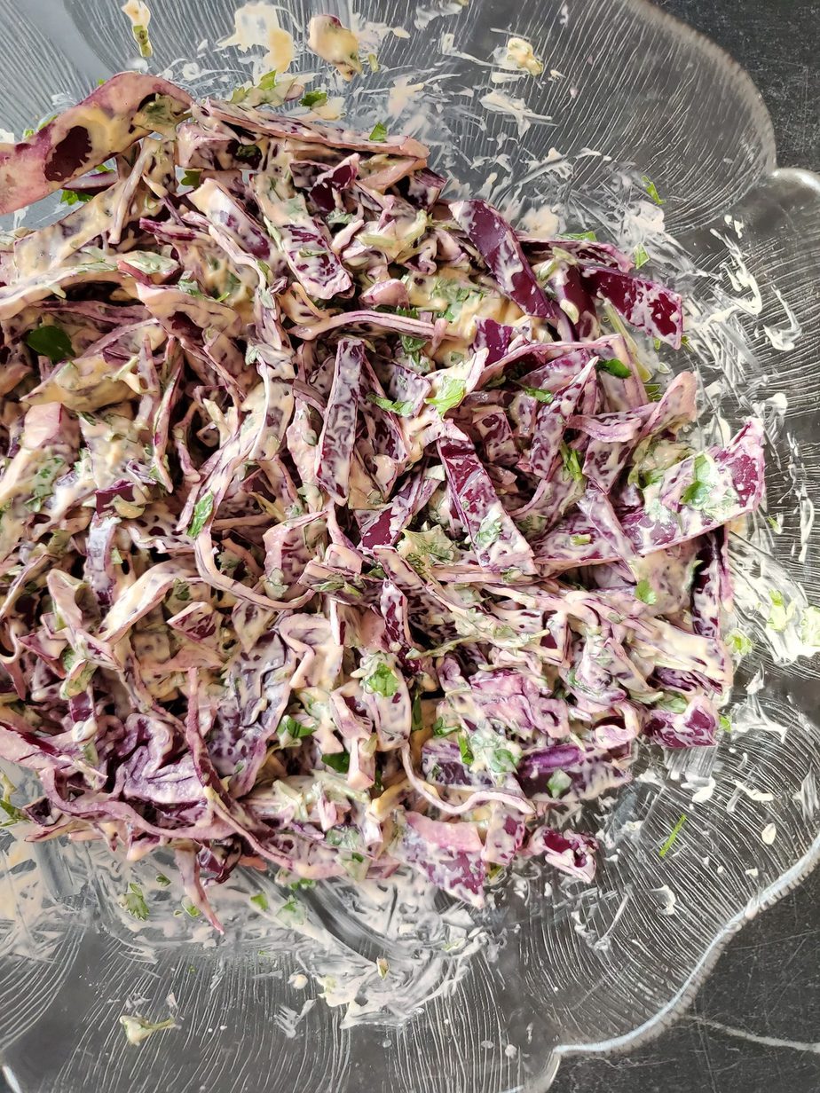 Creamy Cabbage Slaw for Fish Tacos