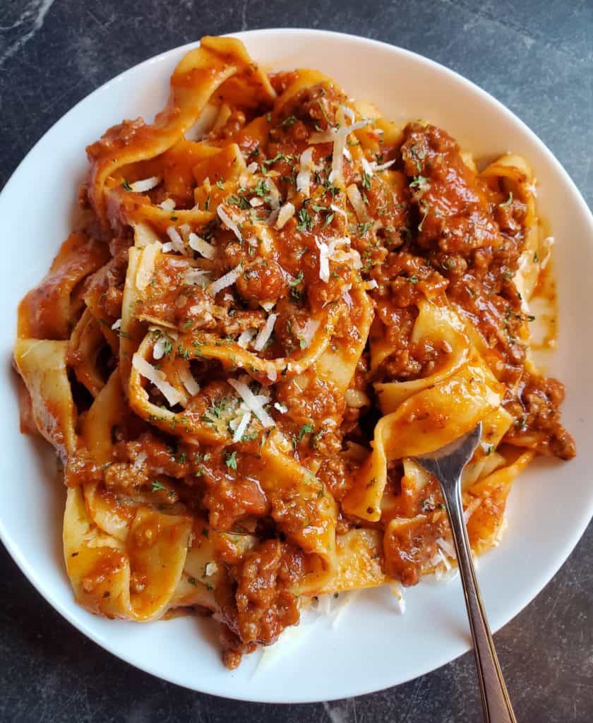 This Traditional Bolognese Recipe is a versatile sauce that can be served over any type of pasta.