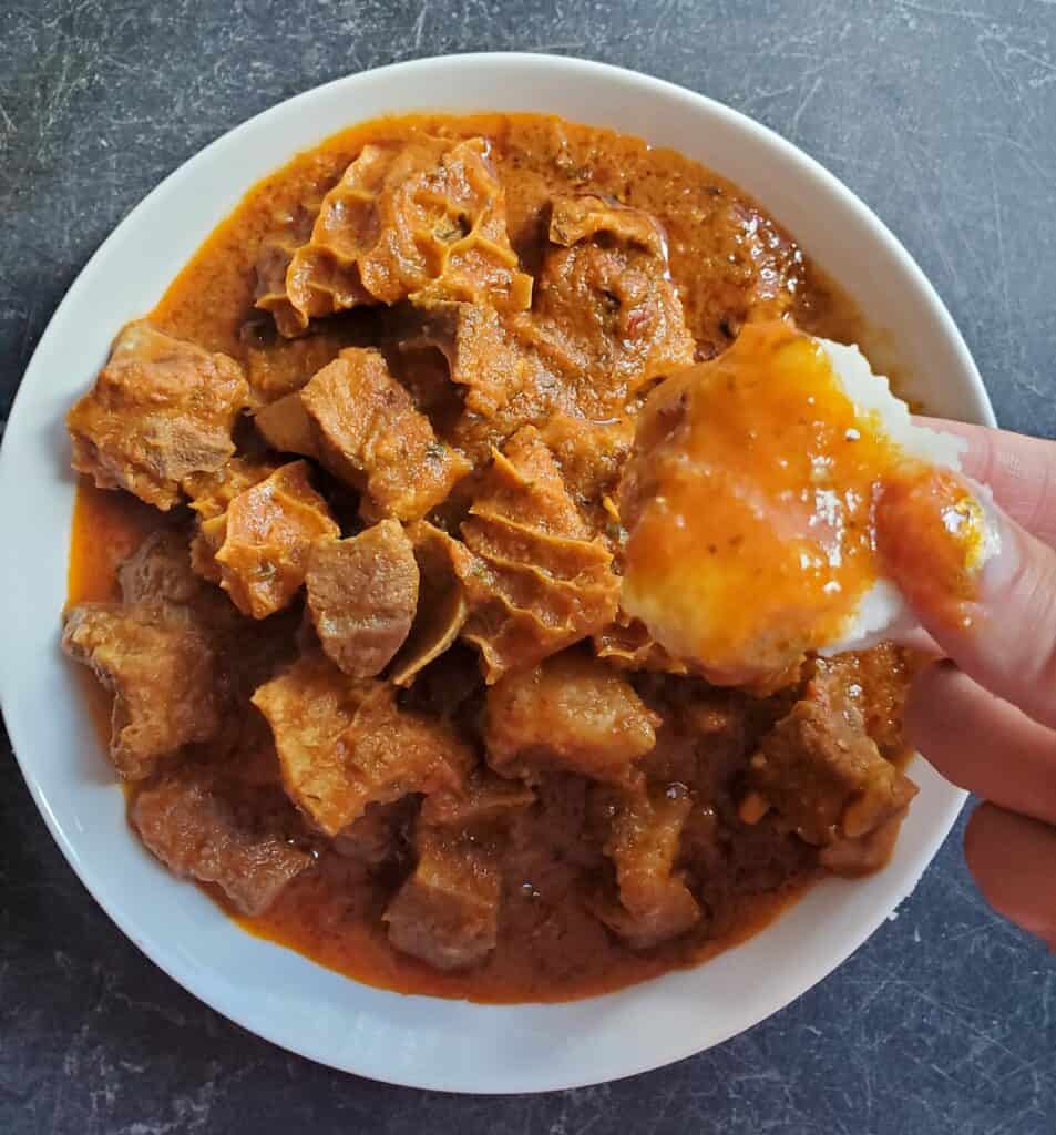 Nigerian Stew with fufu