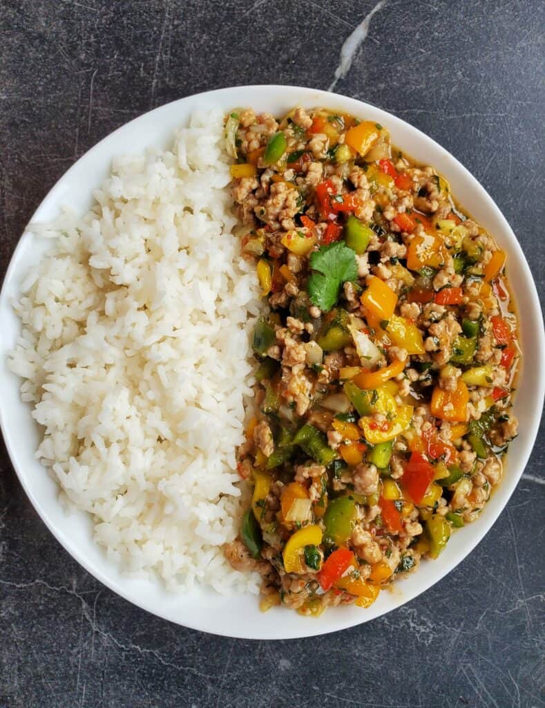 ground chicken stir fry