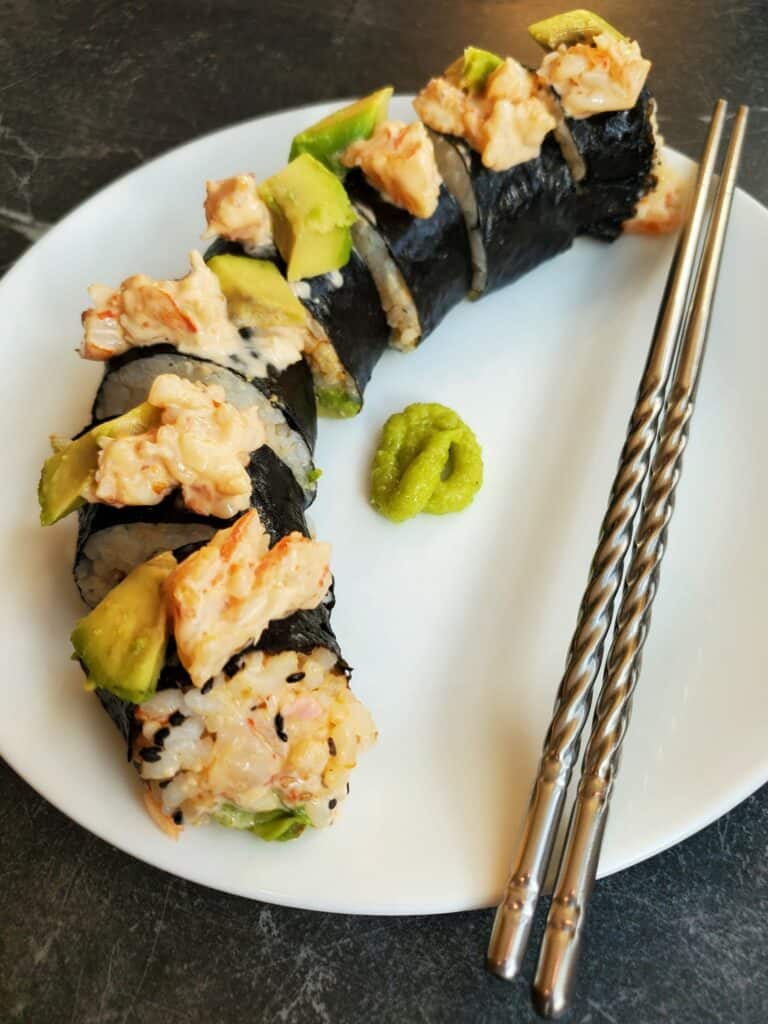 Dragon roll sushi