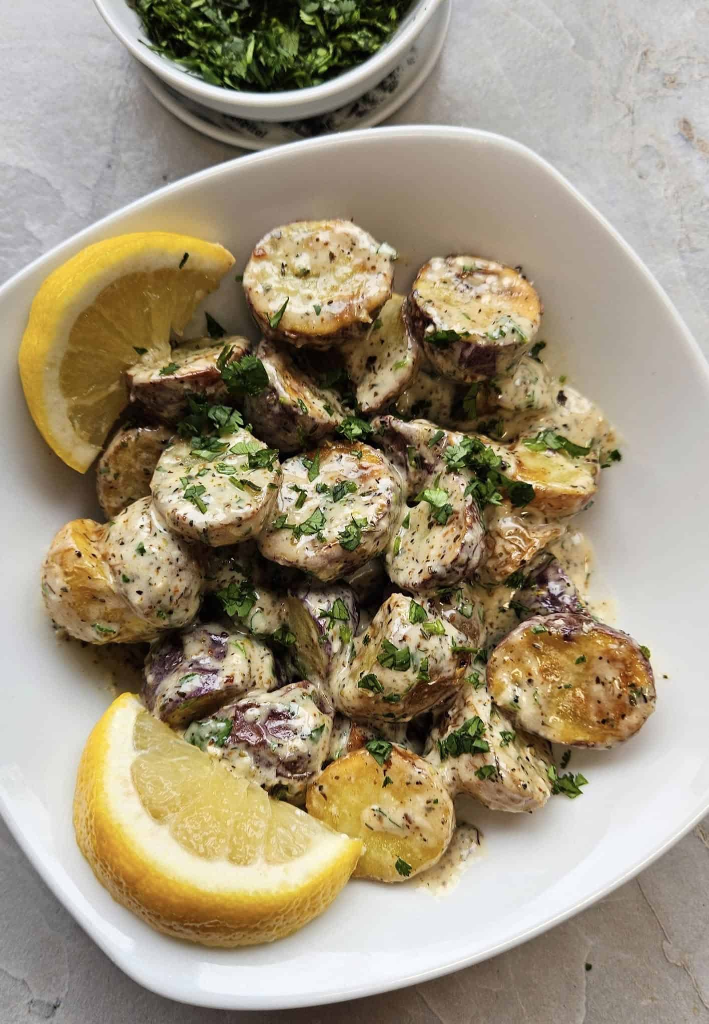 Creamy Greek Mini Potatoes